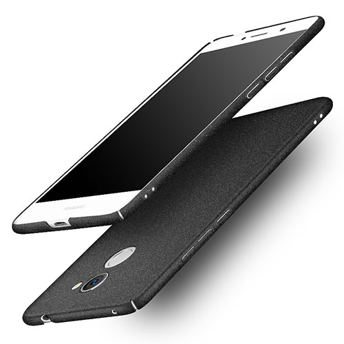 Hard Rigid Plastic Quicksand Cover for Huawei Enjoy 7 Plus Black