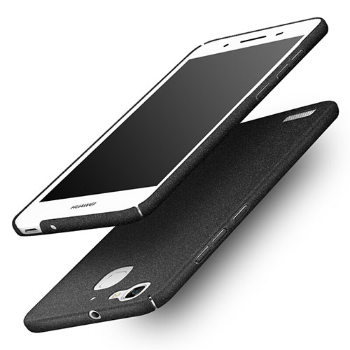 Hard Rigid Plastic Quicksand Cover for Huawei P8 Lite Smart Black