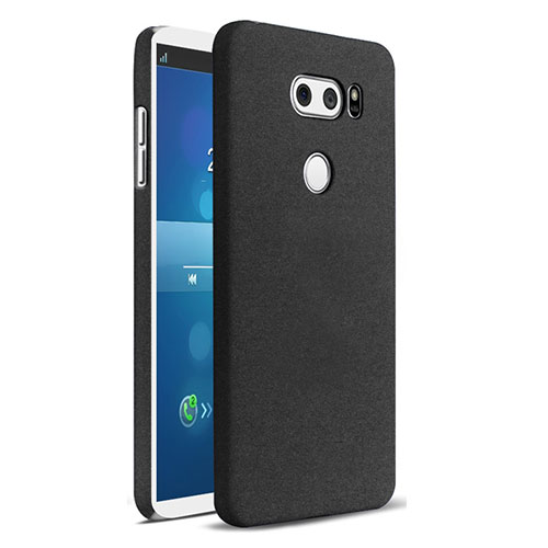 Hard Rigid Plastic Quicksand Cover for LG V30 Black