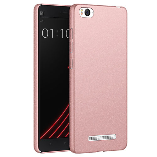 Hard Rigid Plastic Quicksand Cover for Xiaomi Mi 4C Rose Gold