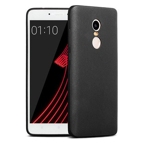 Hard Rigid Plastic Quicksand Cover for Xiaomi Redmi Note 4 Standard Edition Black