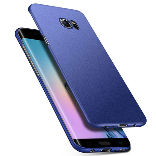 Hard Rigid Plastic Quicksand Cover Q01 for Samsung Galaxy S6 Edge SM-G925 Blue