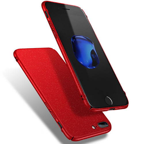 Hard Rigid Plastic Quicksand Cover Q02 for Apple iPhone 8 Plus Red