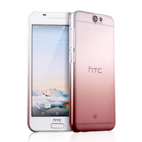 Hard Rigid Transparent Gradient Cover for HTC One A9 Pink