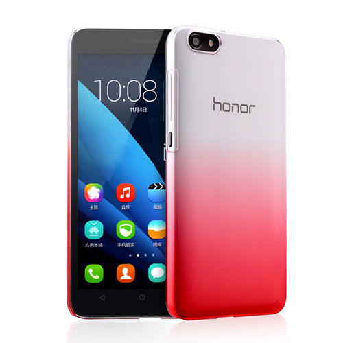 Hard Rigid Transparent Gradient Cover for Huawei Honor 4X Pink