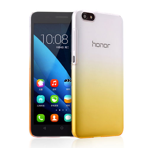 Hard Rigid Transparent Gradient Cover for Huawei Honor 4X Yellow