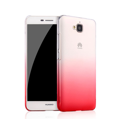 Hard Rigid Transparent Gradient Cover for Huawei Y6 Pro Pink