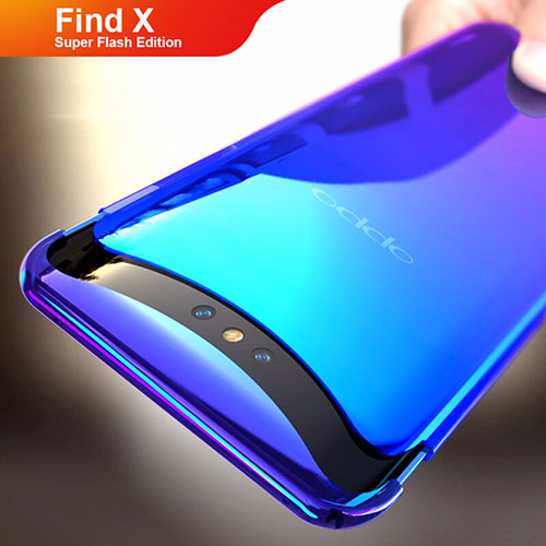 Hard Rigid Transparent Gradient Cover for Oppo Find X Super Flash Edition Blue