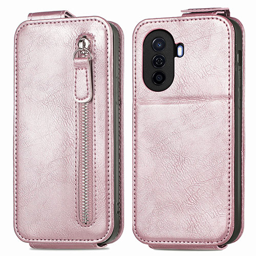 Leather Case Flip Cover Vertical for Huawei Enjoy 50 Rose Gold