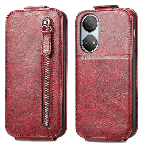 Leather Case Flip Cover Vertical for Huawei Honor X7 Red