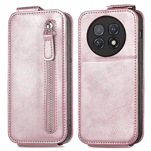 Leather Case Flip Cover Vertical for Huawei Nova Y91 Rose Gold