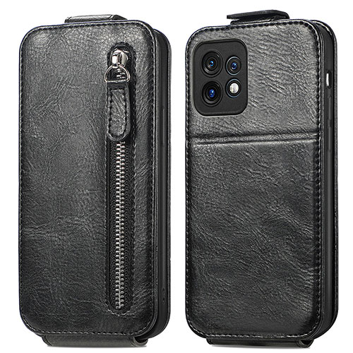 Leather Case Flip Cover Vertical for Motorola Moto Edge 40 Pro 5G Black