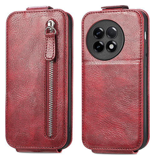 Leather Case Flip Cover Vertical for OnePlus Ace 2 Pro 5G Red