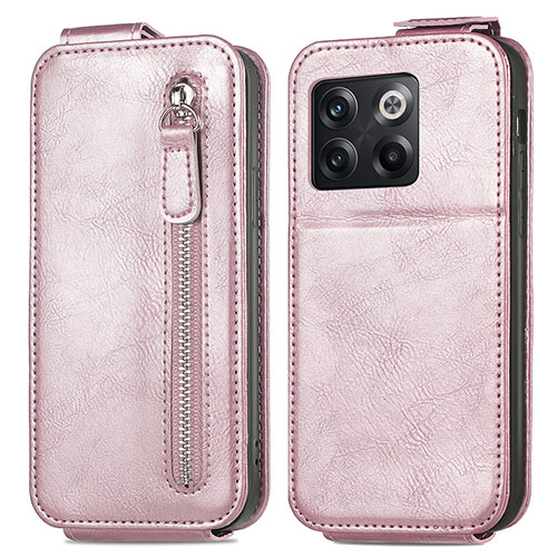 Leather Case Flip Cover Vertical for OnePlus Ace Pro 5G Rose Gold