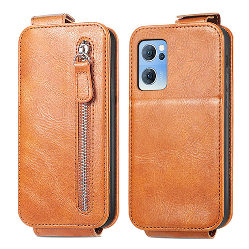 Leather Case Flip Cover Vertical for OnePlus Nord CE 2 5G Brown