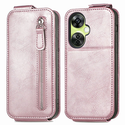 Leather Case Flip Cover Vertical for OnePlus Nord CE 3 5G Rose Gold