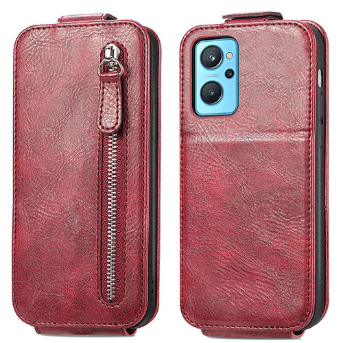 Leather Case Flip Cover Vertical for Oppo K10 4G Red