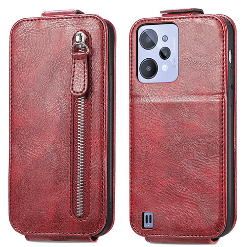 Leather Case Flip Cover Vertical for Realme C31 Red