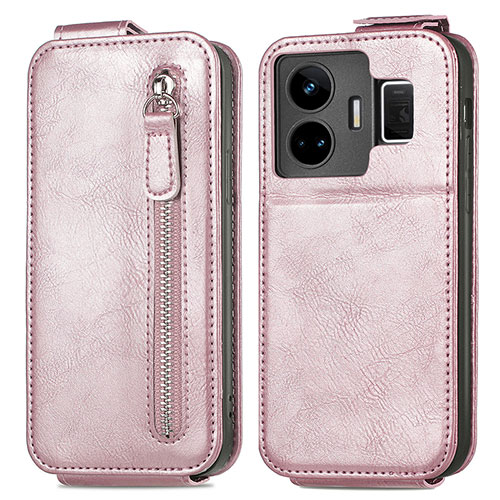 Leather Case Flip Cover Vertical for Realme GT Neo6 5G Rose Gold