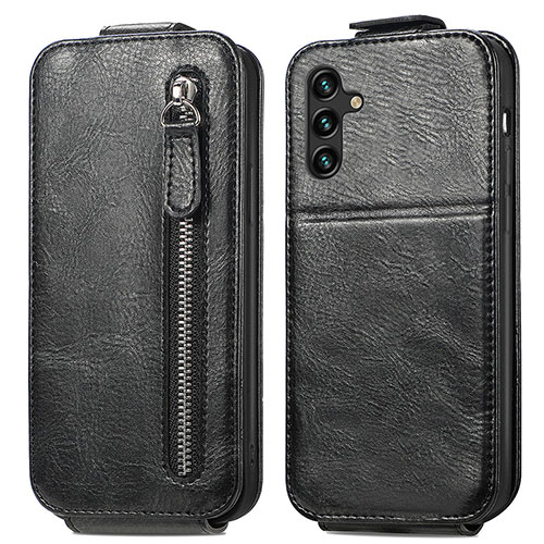 Leather Case Flip Cover Vertical for Samsung Galaxy A04s Black