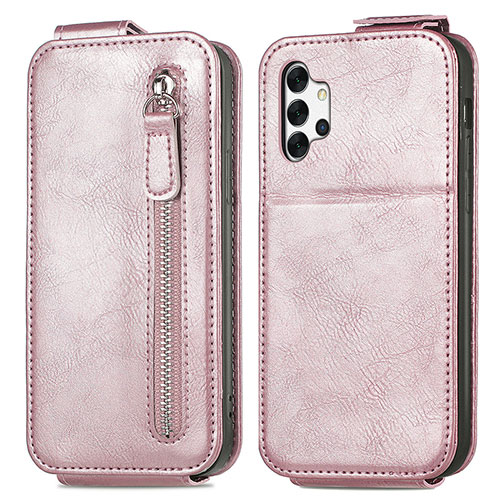 Leather Case Flip Cover Vertical for Samsung Galaxy A32 4G Rose Gold