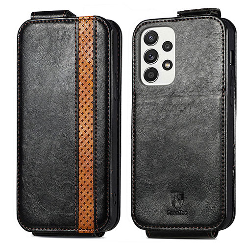 Leather Case Flip Cover Vertical for Samsung Galaxy A33 5G Black