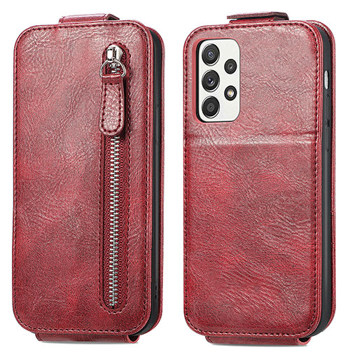 Leather Case Flip Cover Vertical for Samsung Galaxy A52 4G Red