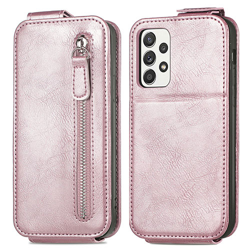 Leather Case Flip Cover Vertical for Samsung Galaxy A52 4G Rose Gold