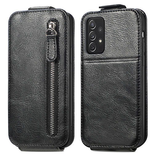 Leather Case Flip Cover Vertical for Samsung Galaxy A72 4G Black