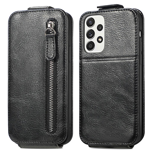 Leather Case Flip Cover Vertical for Samsung Galaxy A73 5G Black