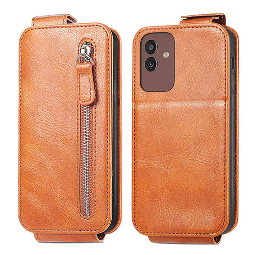 Leather Case Flip Cover Vertical for Samsung Galaxy M13 5G Brown