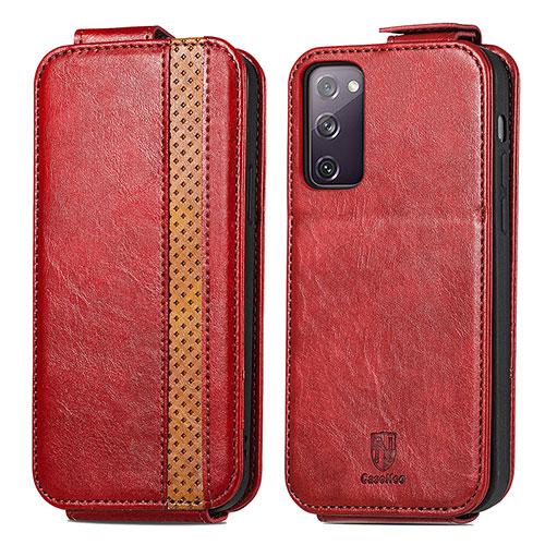 Leather Case Flip Cover Vertical for Samsung Galaxy S20 FE 4G Red