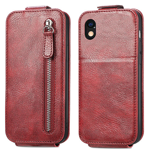 Leather Case Flip Cover Vertical for Sony Xperia Ace III SOG08 Red