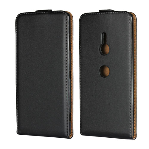 Leather Case Flip Cover Vertical for Sony Xperia XZ3 Black