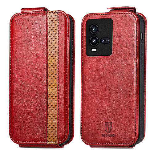 Leather Case Flip Cover Vertical for Vivo iQOO 9T 5G Red