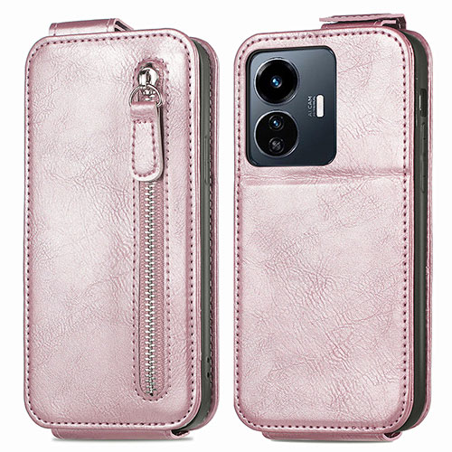 Leather Case Flip Cover Vertical for Vivo iQOO Z6 Lite 5G Rose Gold