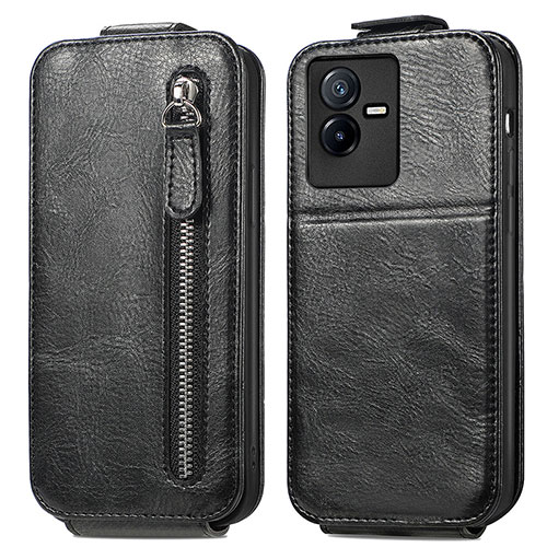 Leather Case Flip Cover Vertical for Vivo T2x 5G Black