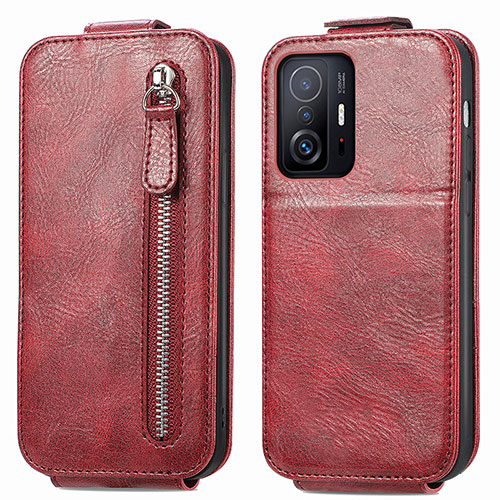 Leather Case Flip Cover Vertical for Xiaomi Mi 11T 5G Red