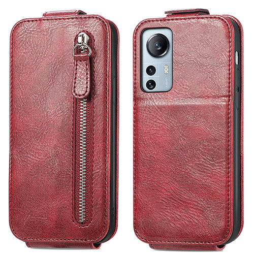 Leather Case Flip Cover Vertical for Xiaomi Mi 12 5G Red