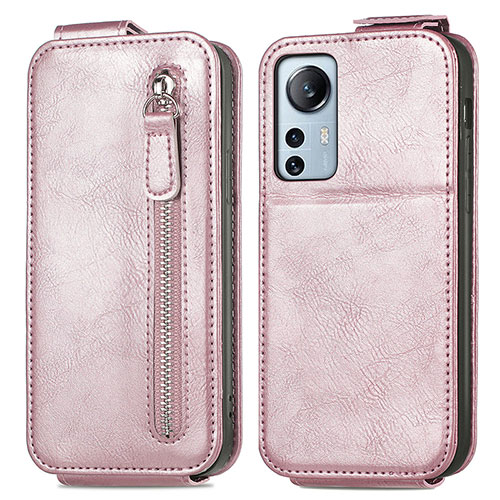 Leather Case Flip Cover Vertical for Xiaomi Mi 12 5G Rose Gold
