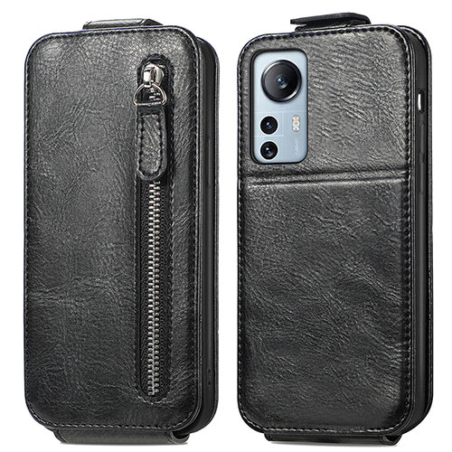 Leather Case Flip Cover Vertical for Xiaomi Mi 12 Pro 5G Black