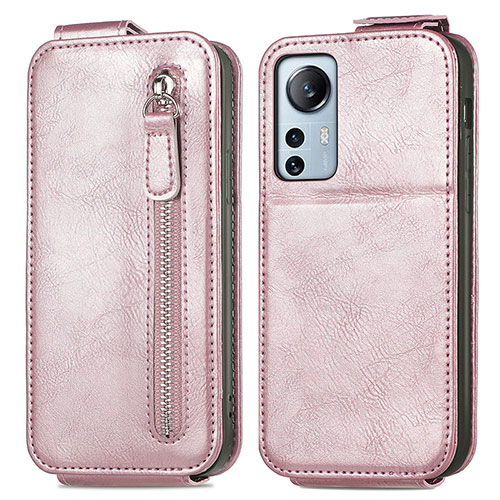 Leather Case Flip Cover Vertical for Xiaomi Mi 12X 5G Rose Gold