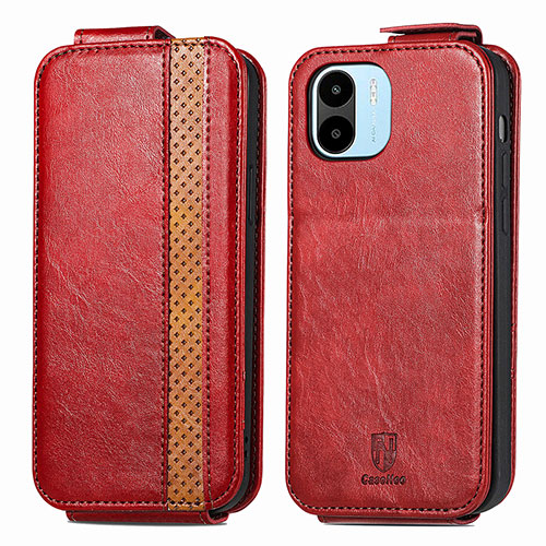 Leather Case Flip Cover Vertical for Xiaomi Poco C51 Red