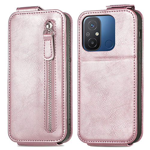 Leather Case Flip Cover Vertical for Xiaomi Poco C55 Rose Gold