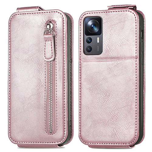 Leather Case Flip Cover Vertical for Xiaomi Redmi K50 Ultra 5G Rose Gold