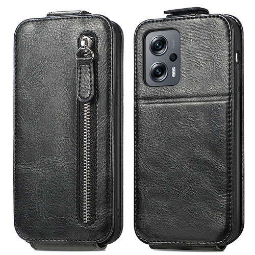 Leather Case Flip Cover Vertical for Xiaomi Redmi Note 11T Pro+ Plus 5G Black