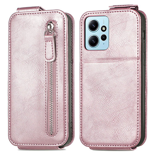 Leather Case Flip Cover Vertical for Xiaomi Redmi Note 12 4G Rose Gold