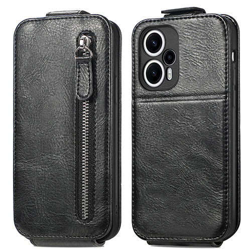 Leather Case Flip Cover Vertical for Xiaomi Redmi Note 12 Turbo 5G Black