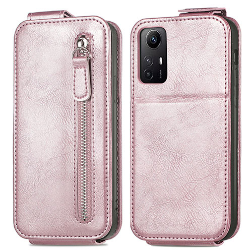 Leather Case Flip Cover Vertical for Xiaomi Redmi Note 12S Rose Gold