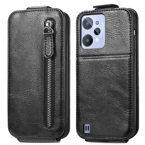 Leather Case Flip Cover Vertical S01D for Realme C31 Black